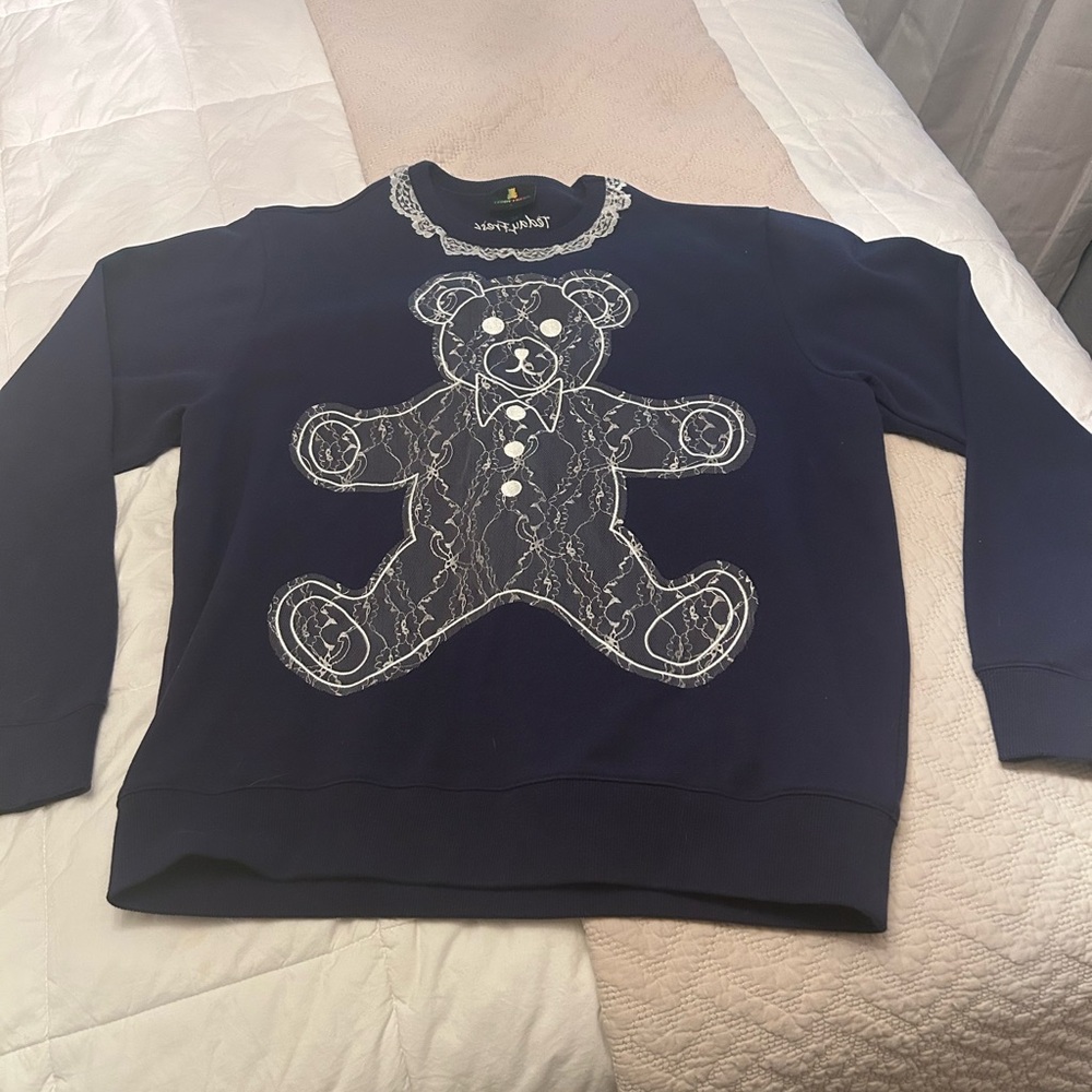 Teddy Fresh Navy Lace Bear Sweater - Iconic !